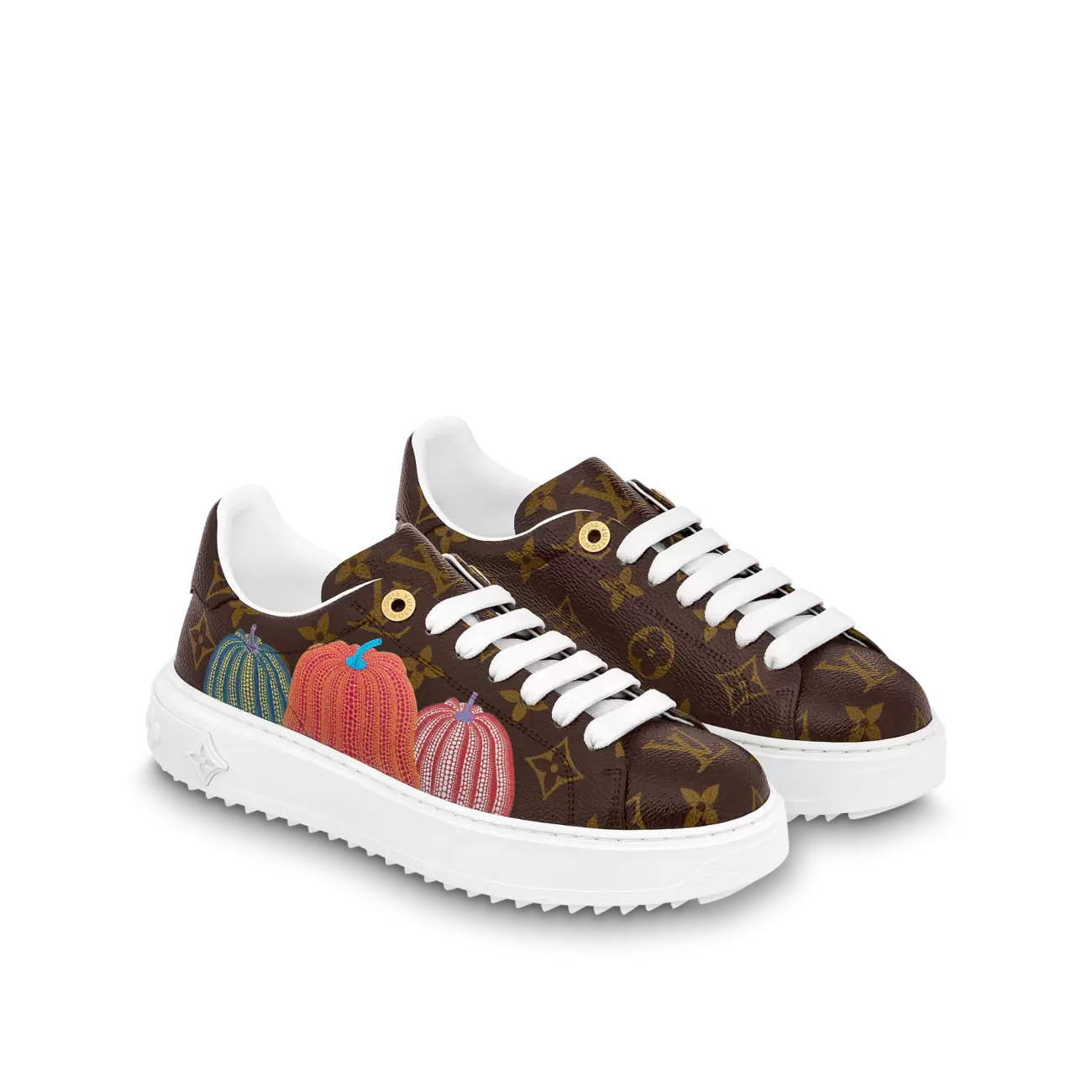 LV x YK Time Out sneakers cacao brown