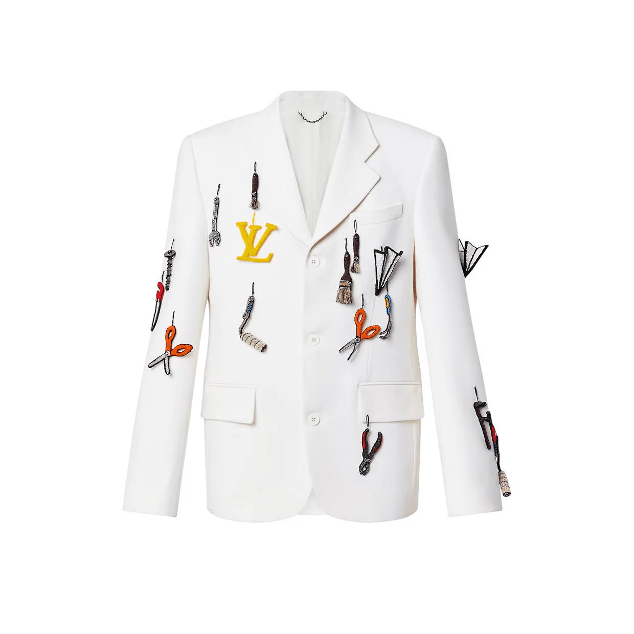 Tool Embroidered Multi-Button Single Breasted Jacket