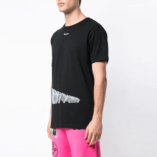 OFF-WHITE 3D Printing Cotton Short Sleeve Black 