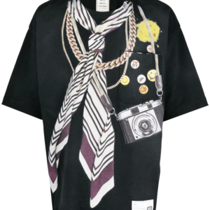 Trompe l'oeil printed Tee Black