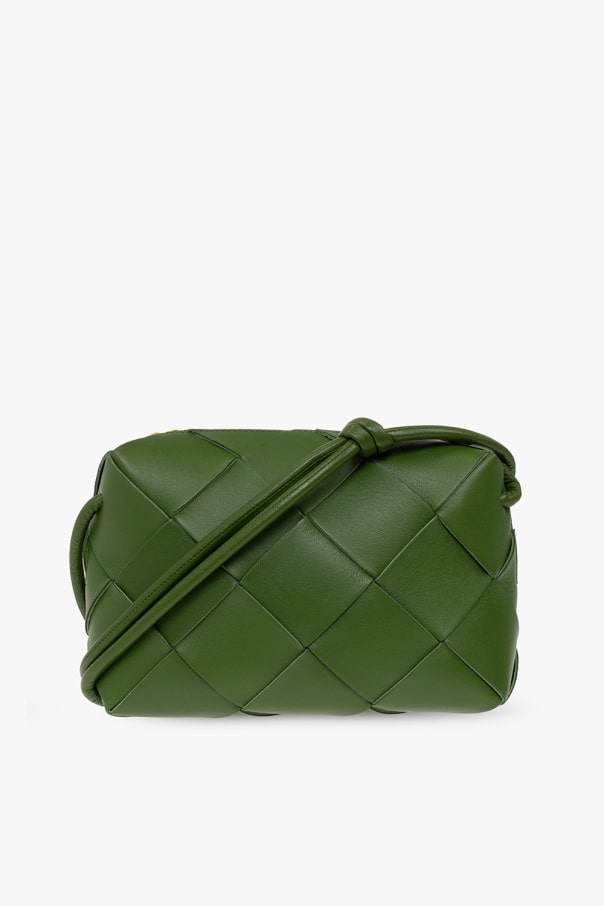 BOTTEGA VENETA GREEN ‘CASSETTE SMALL’ SHOULDER BAG