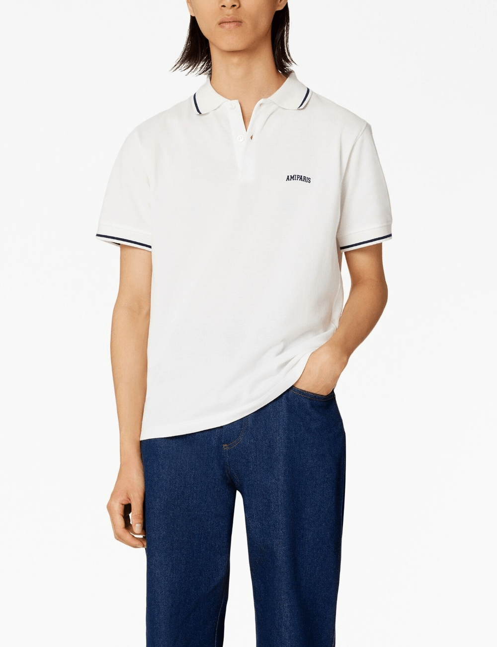 AMI PARIS CONTRAST POLO