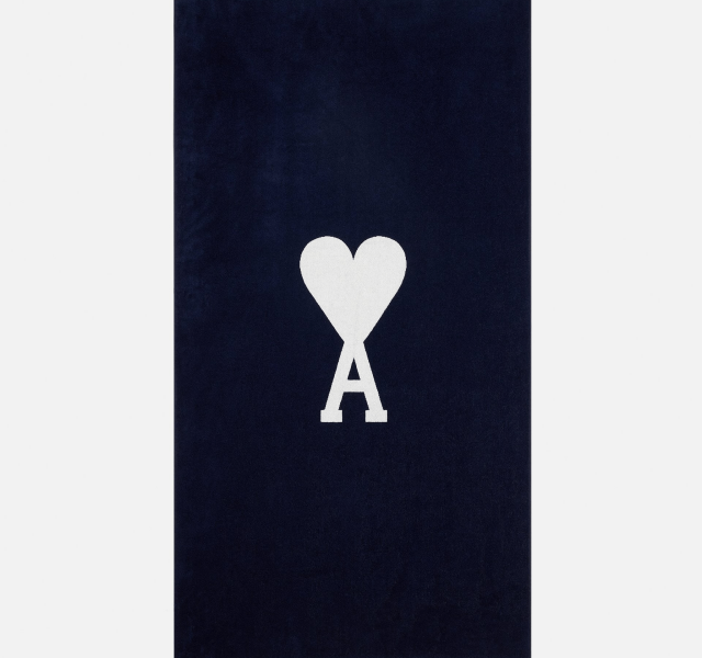 Ami de Coeur Beach Towel in Navy