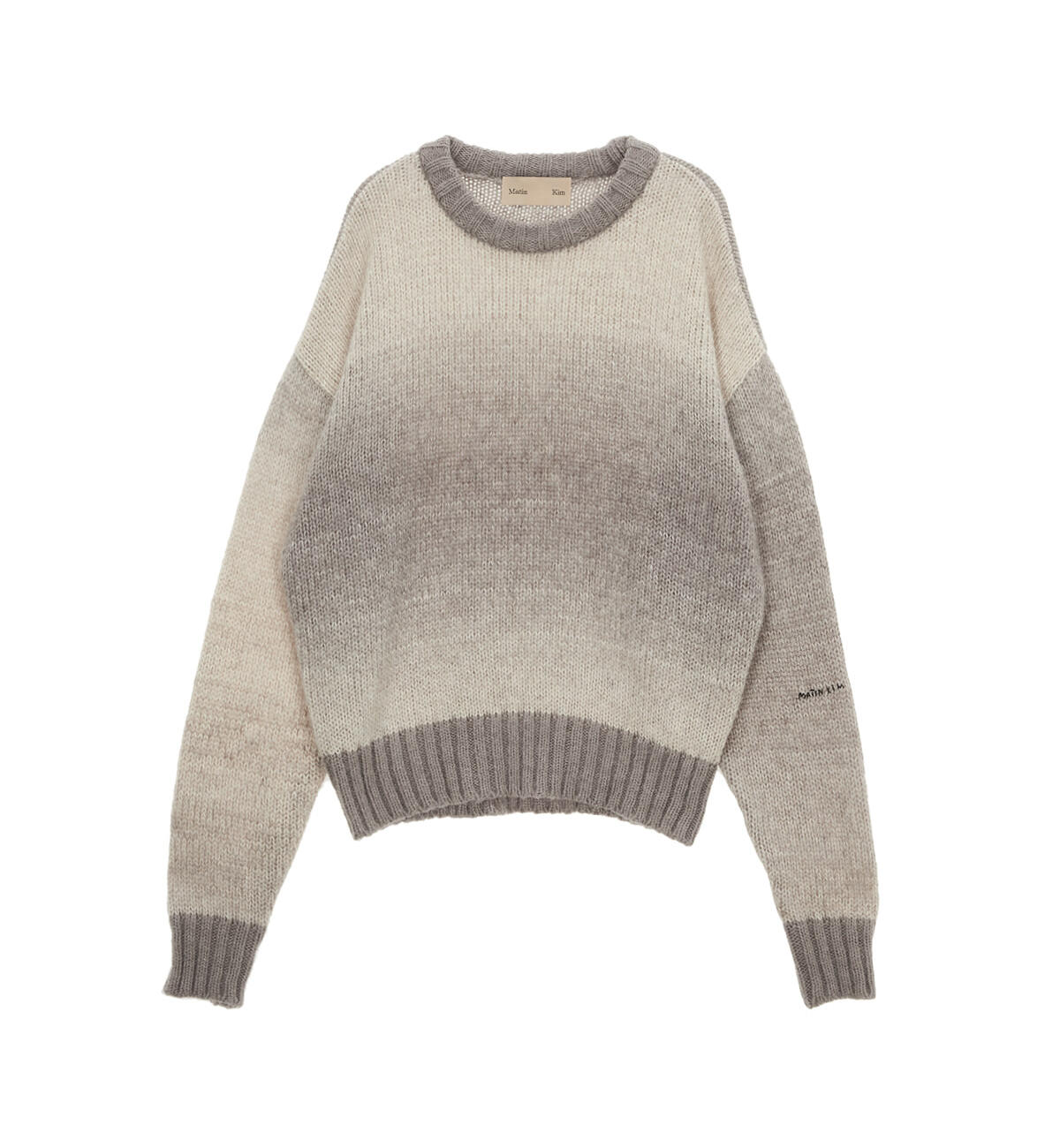  MATIN GRADATION KNIT PULLOVER IN GRAY