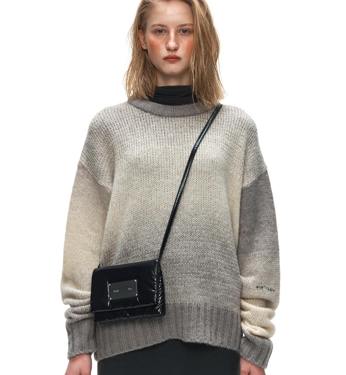  MATIN GRADATION KNIT PULLOVER IN GRAY