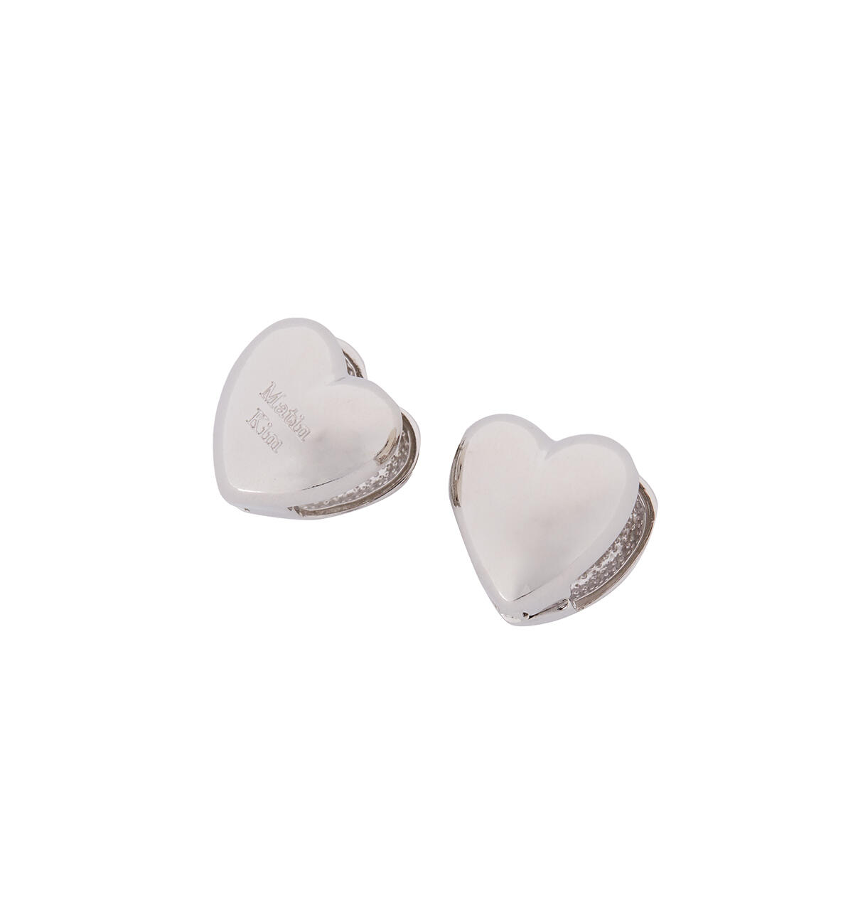 VOLUME HEART EARRING IN SILVER