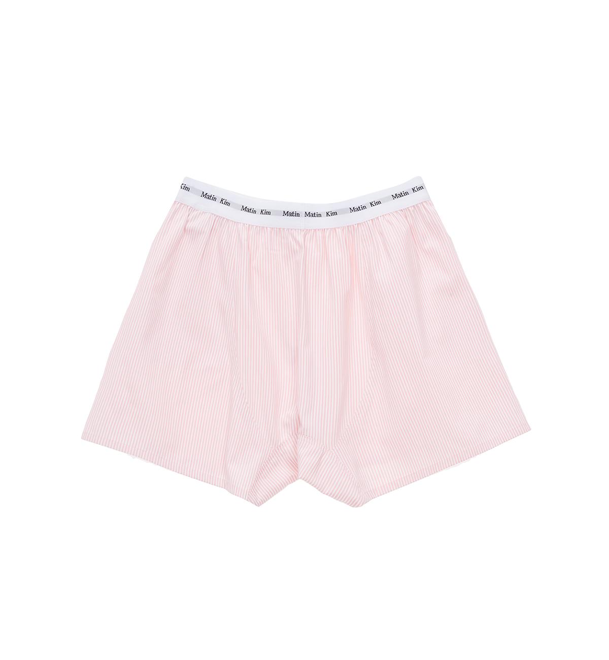 COMFORT PAJAMA STRIPE SHORTS IN SALMON