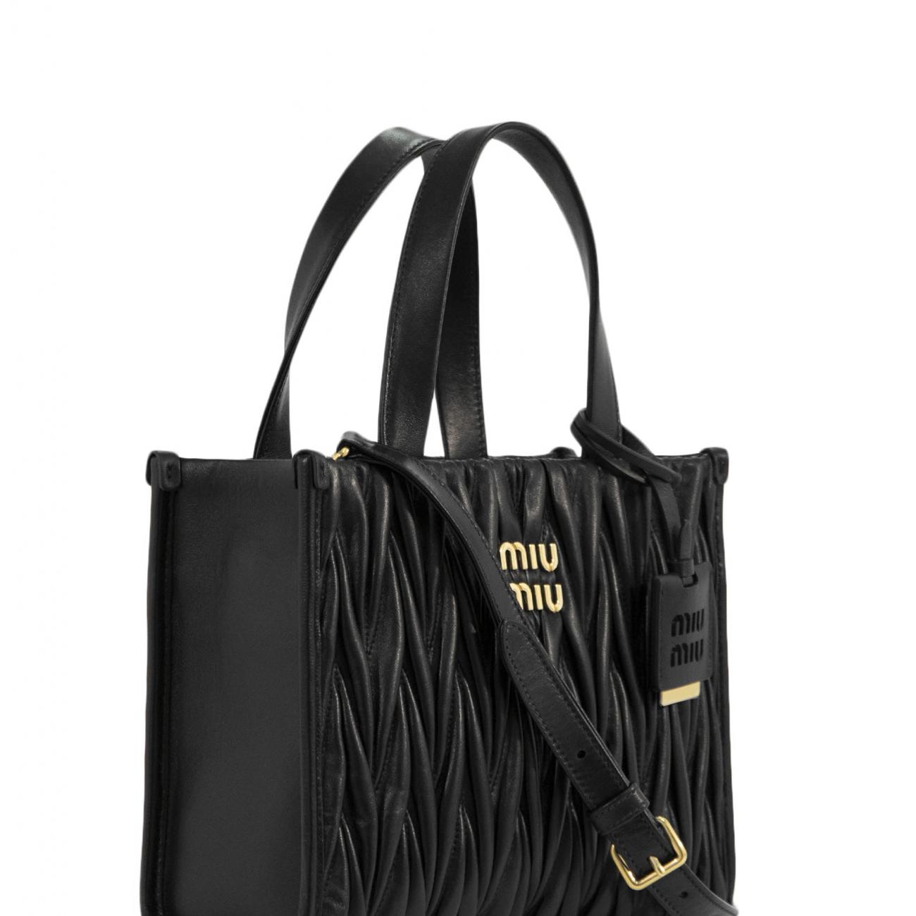 Materasse Nappa Leather Tote Bag Black Women 