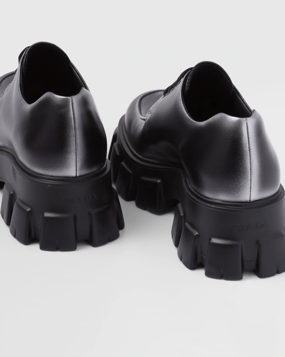 Monolith nuanced brushed leather lace-up shoes