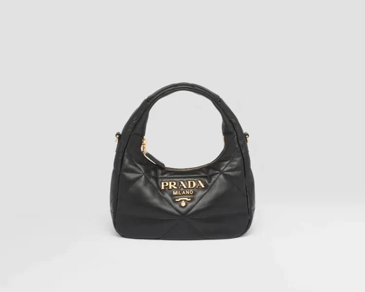 Nappa-leather mini bag with topstitching