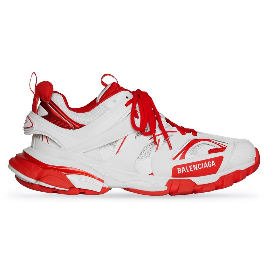 WOMEN'S TRACK TRAINERS IN RED 