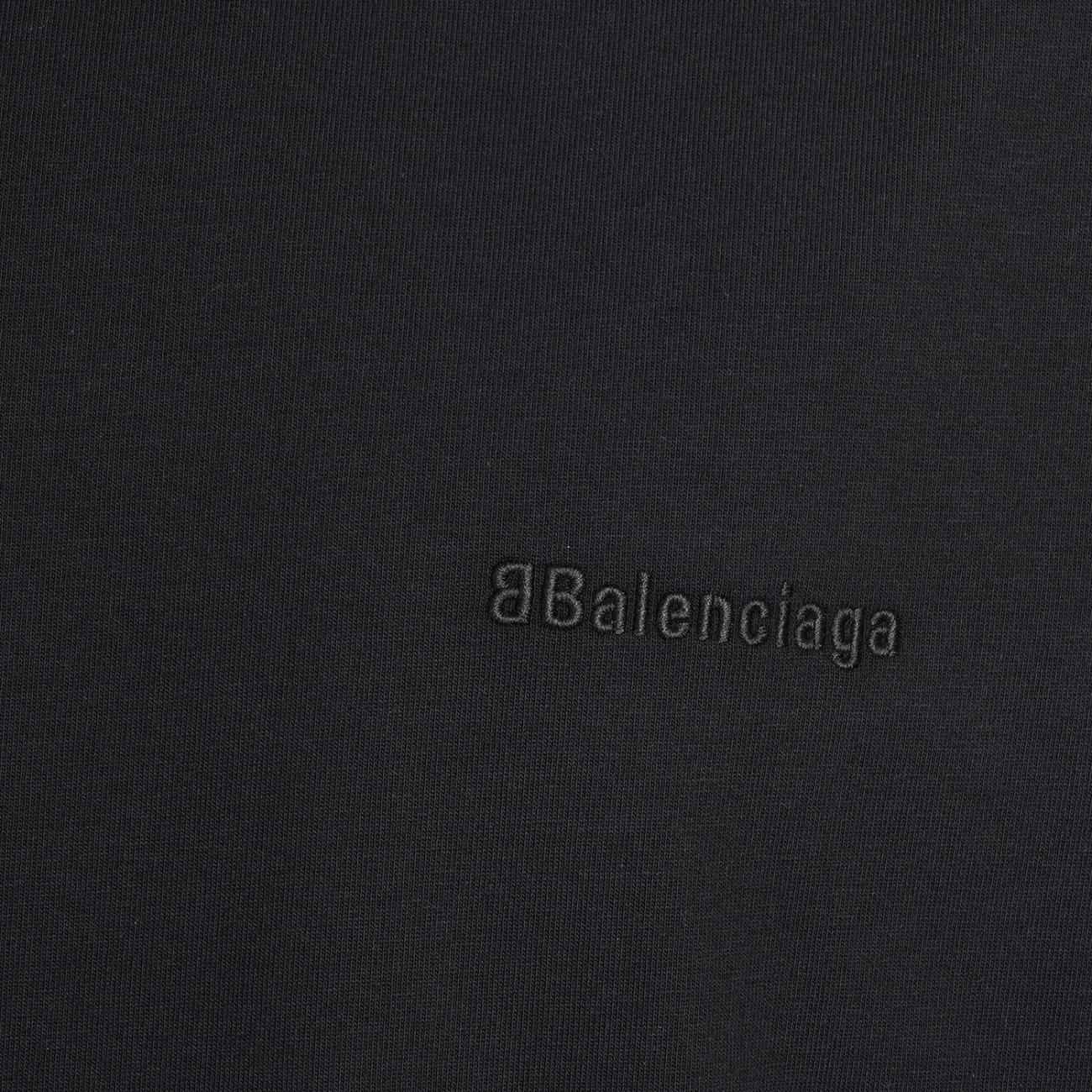 BLACK COTTON LOGO T-SHIRT
