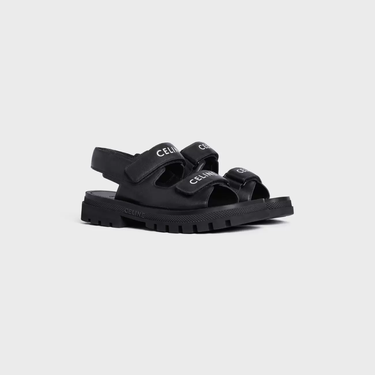 LEO SCRATCH SANDAL IN CALFSKIN BLACK