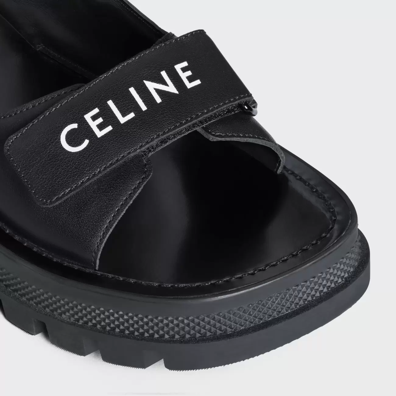 LEO SCRATCH SANDAL IN CALFSKIN BLACK