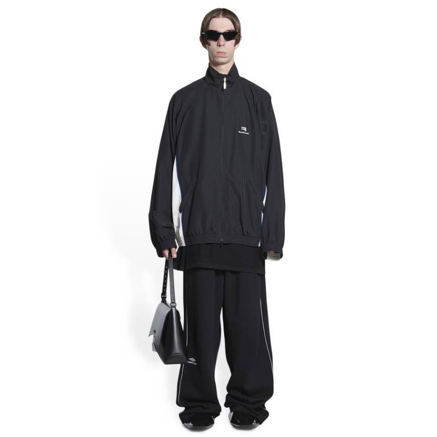 WOMEN'S SPORTY B TRACKSUIT JACKET IN BLACK