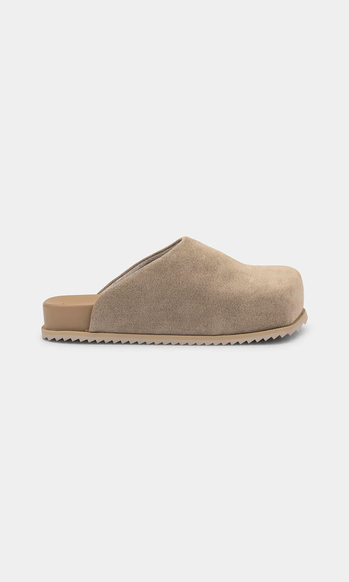 TRUCK SLIDE Beige / Grey suede