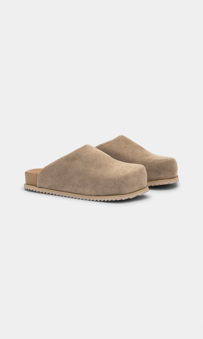 TRUCK SLIDE Beige / Grey suede