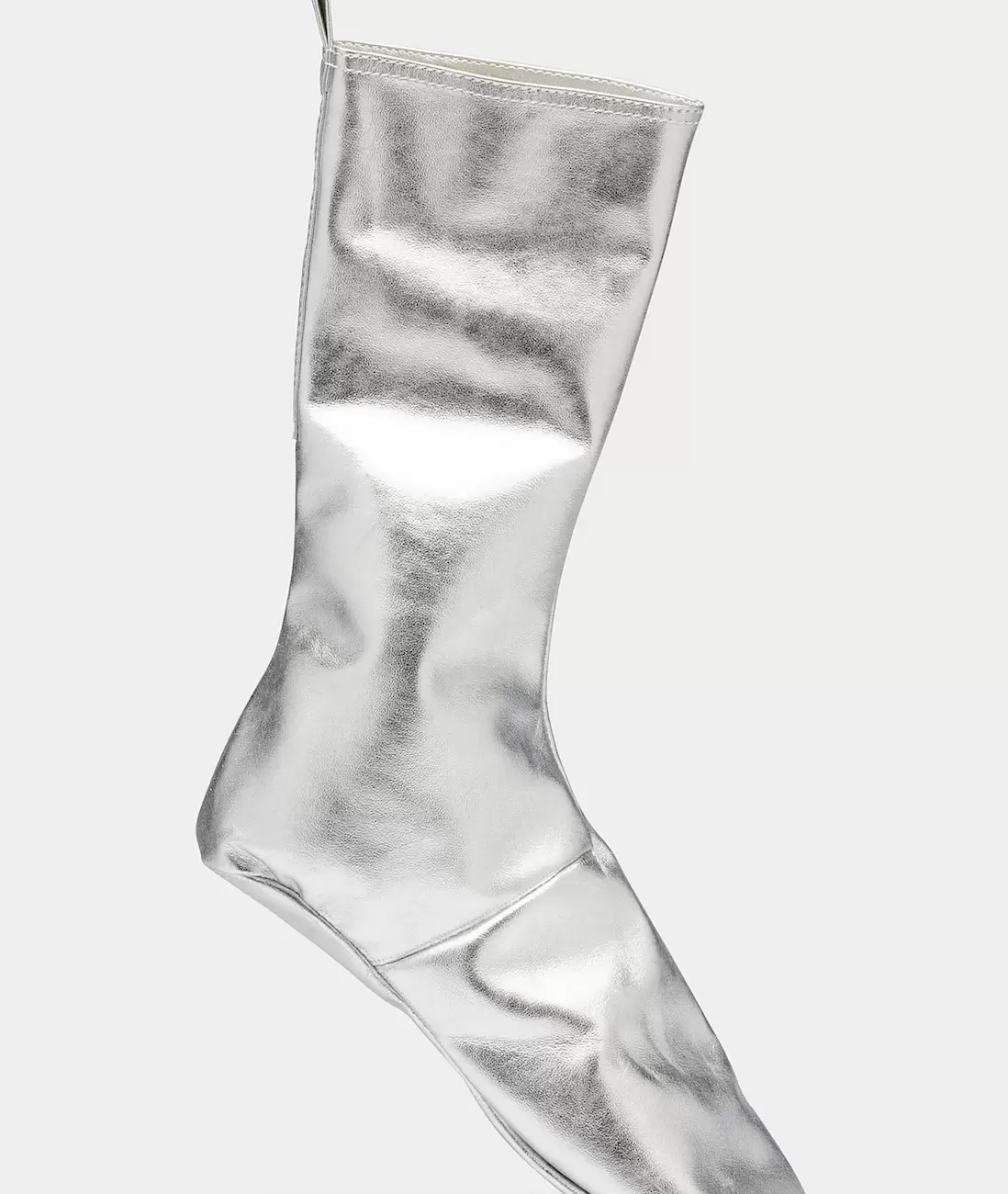 VEGAN LEATHER SOCKS Silver