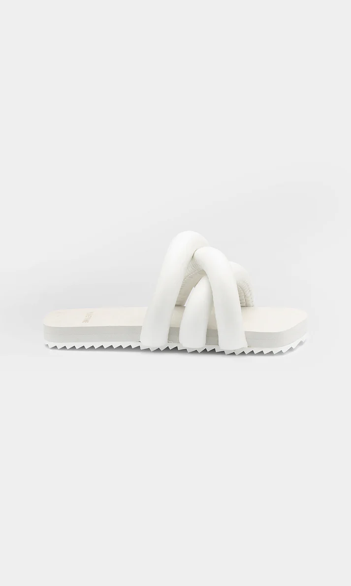 TYRE SLIDE White Bio leather