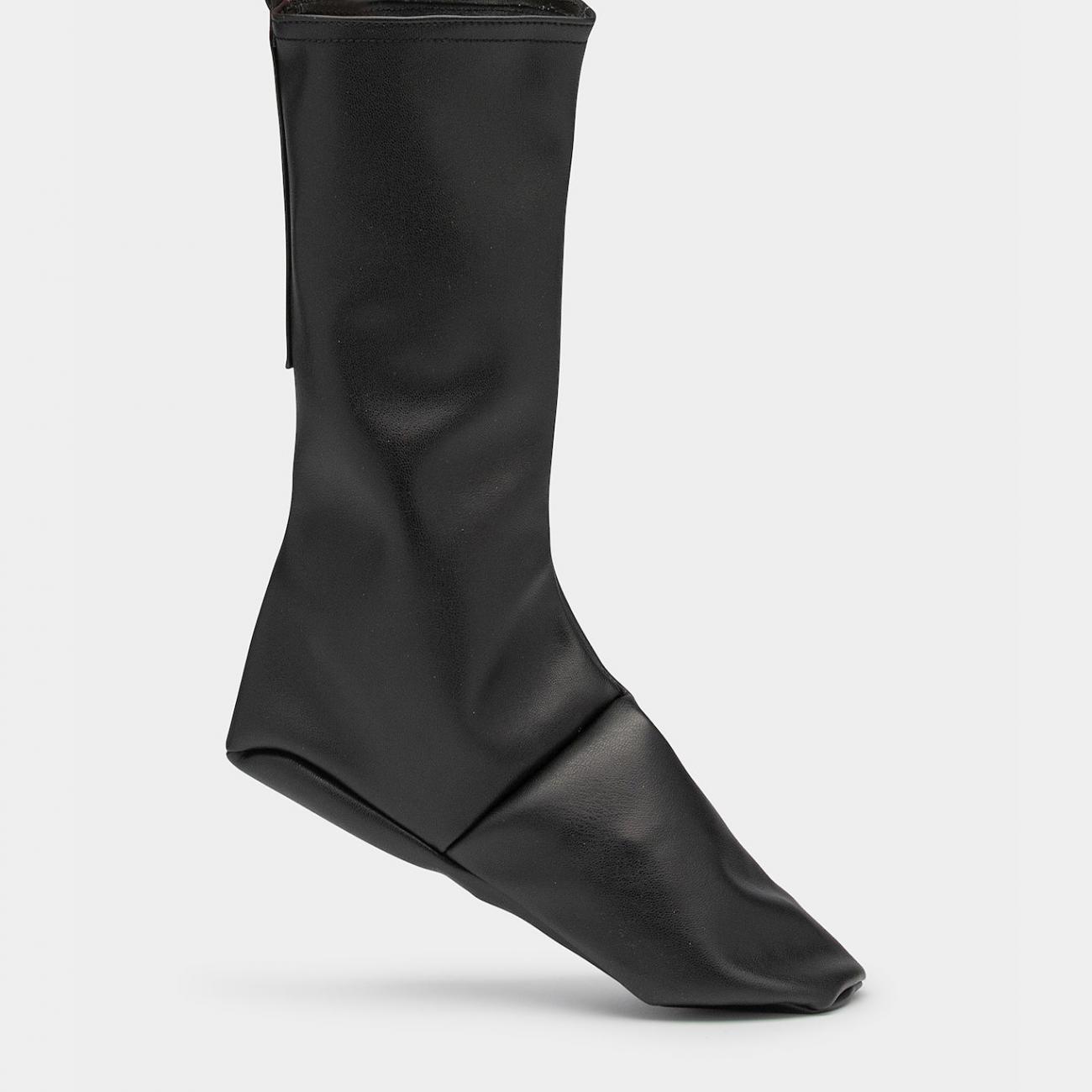 VEGAN LEATHER SOCKS Black