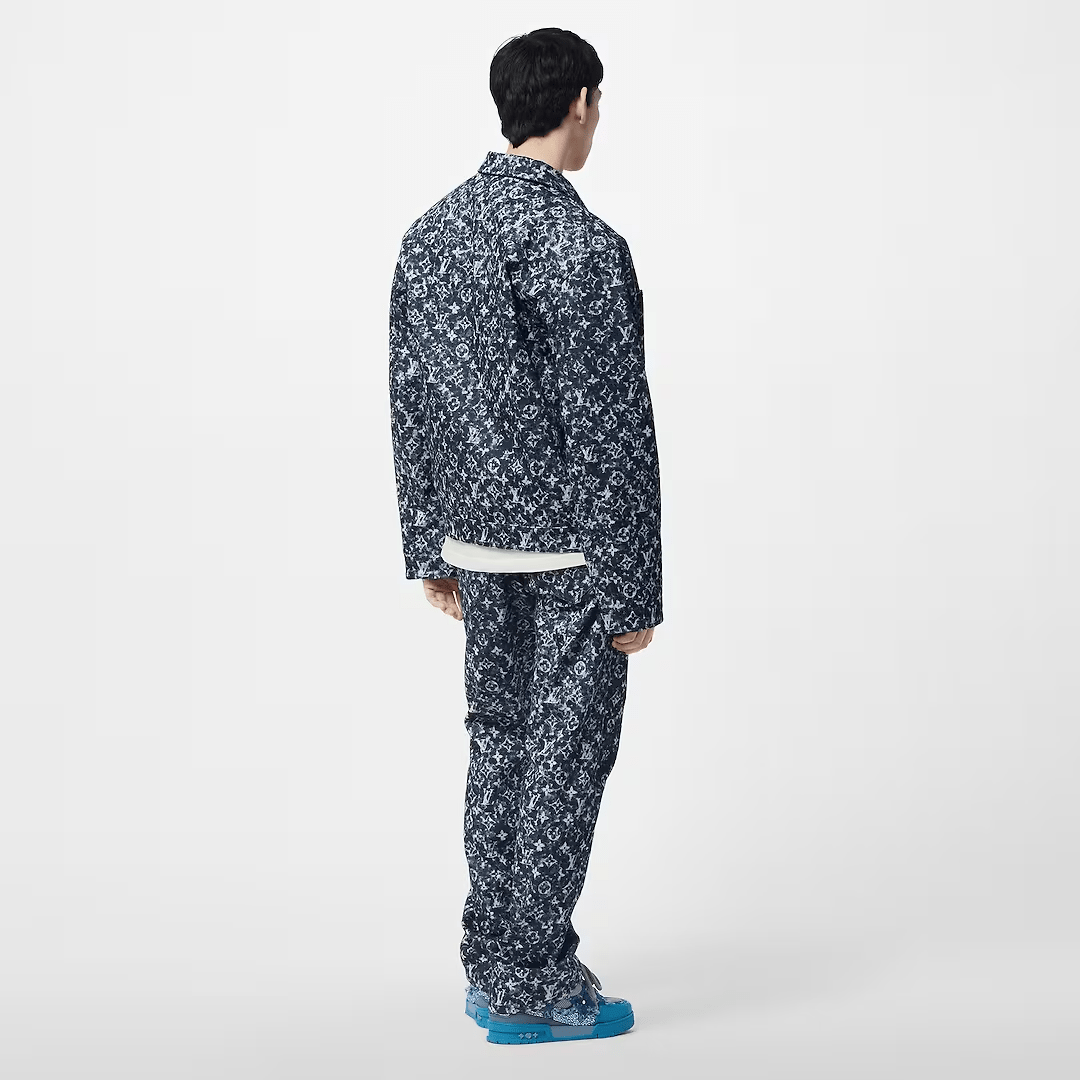 Monogram denim workwear jacket