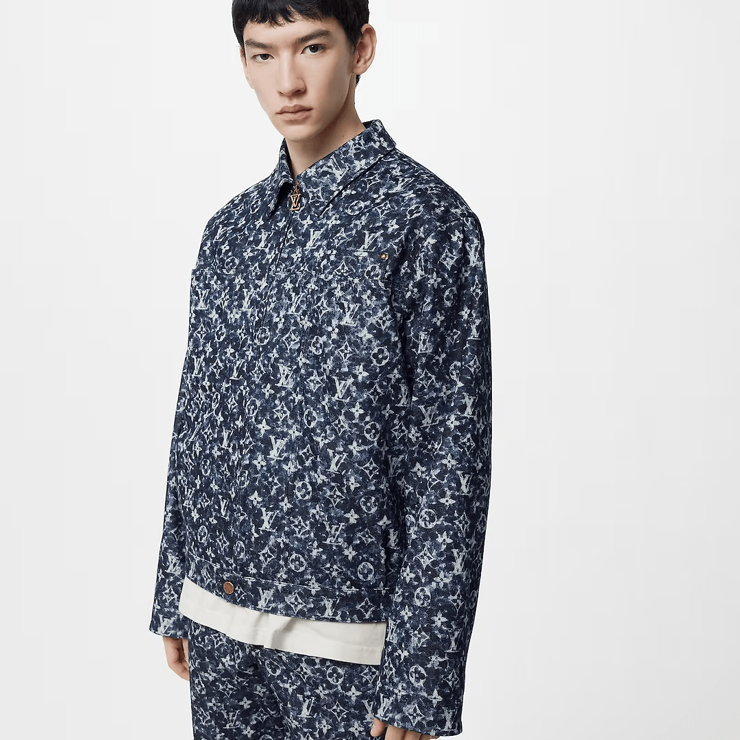 Monogram denim workwear jacket