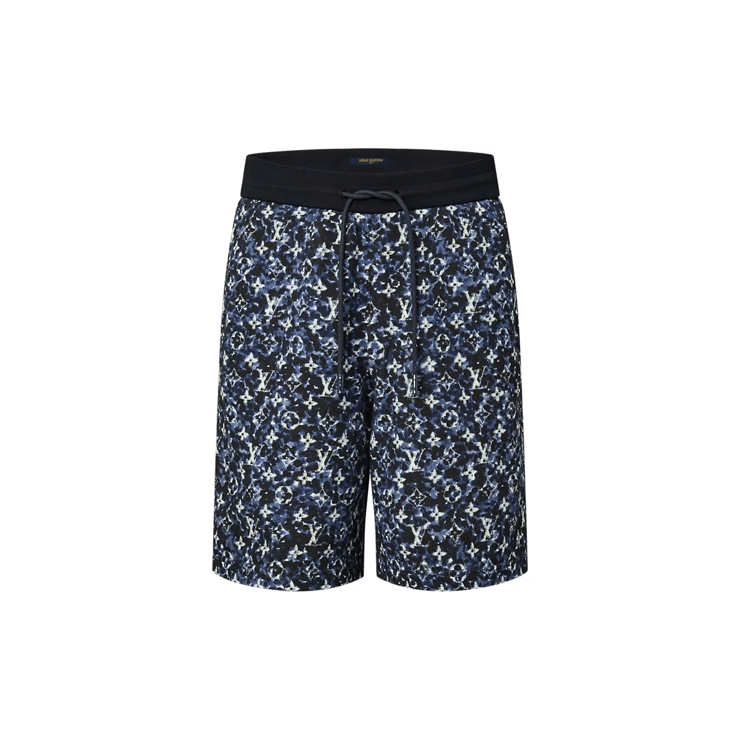 Monogrammed cotton shorts