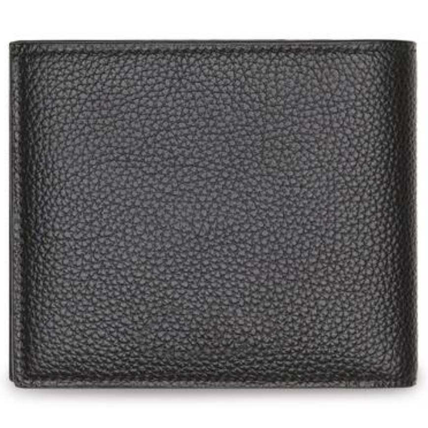 MEN'S ESSENTIAL SQUARE FOLDED COIN WALLET IN BLACK