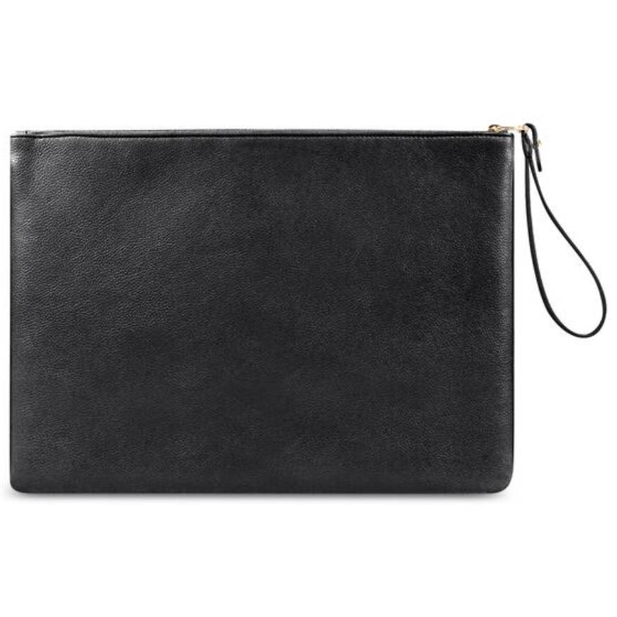 WOMEN'S CASH POUCH WHITH HANDLE IN BLACK/WHITE