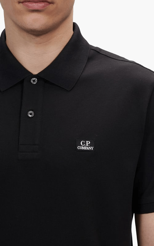 STRETCH PIQUET POLO SHIRT BLACK