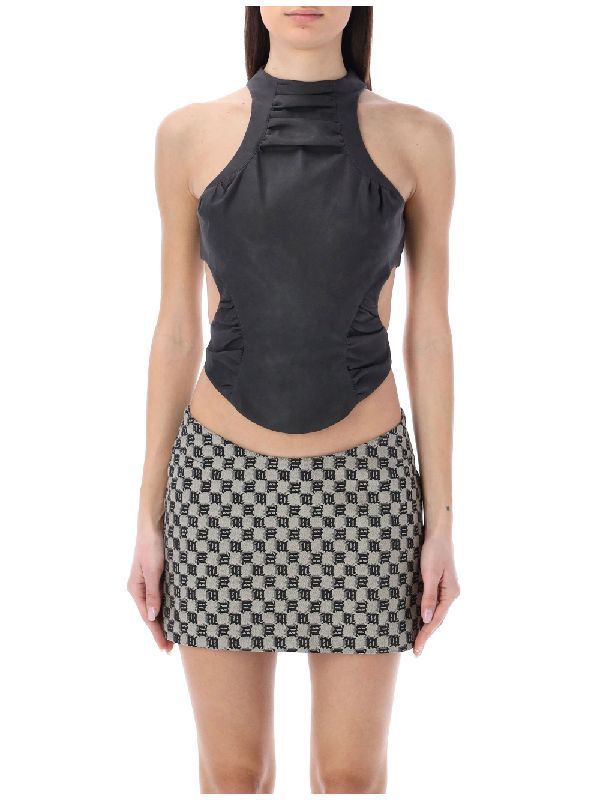 faded gather corset top