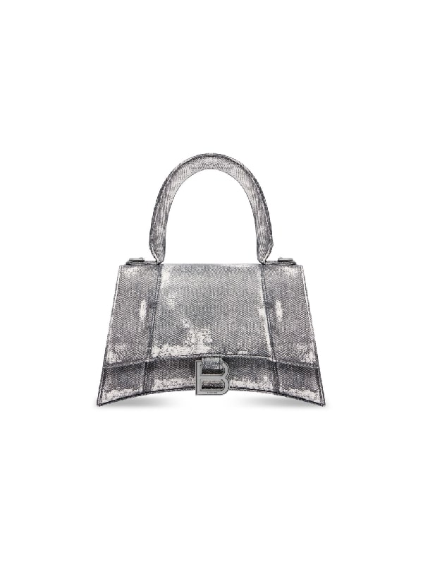 Hourglass Denim Chain Tote Bag