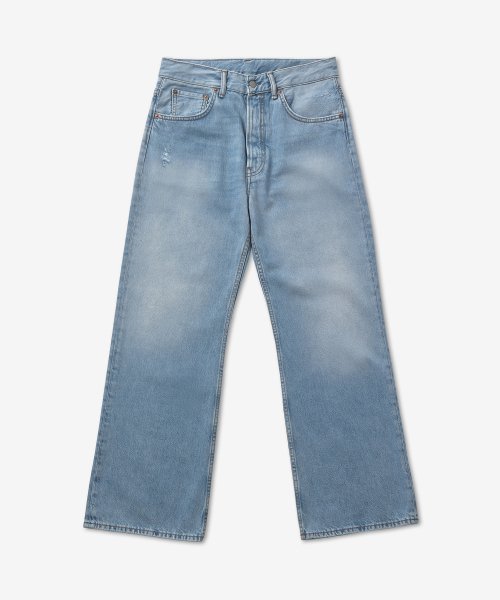 Men's Loose Fit Denim Pants - Light Blue