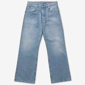 Men's Loose Fit Denim Pants - Light Blue