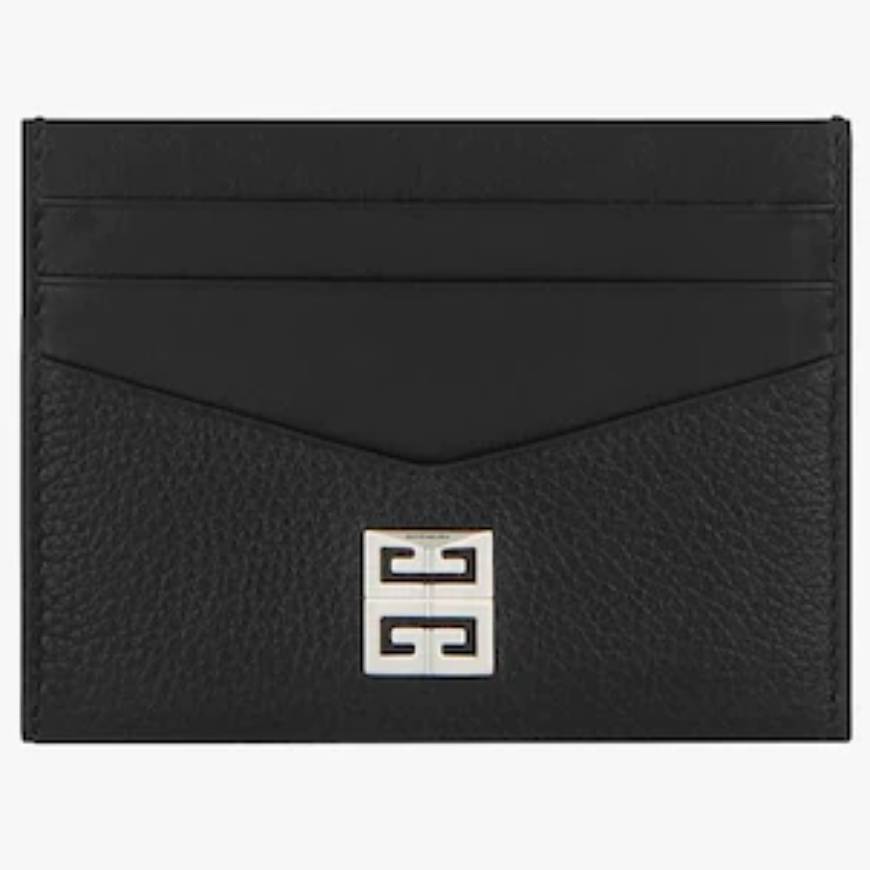 Card holder in grained leather