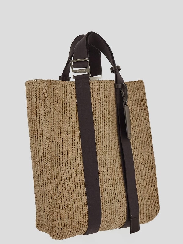 PANIER raffia tote bag