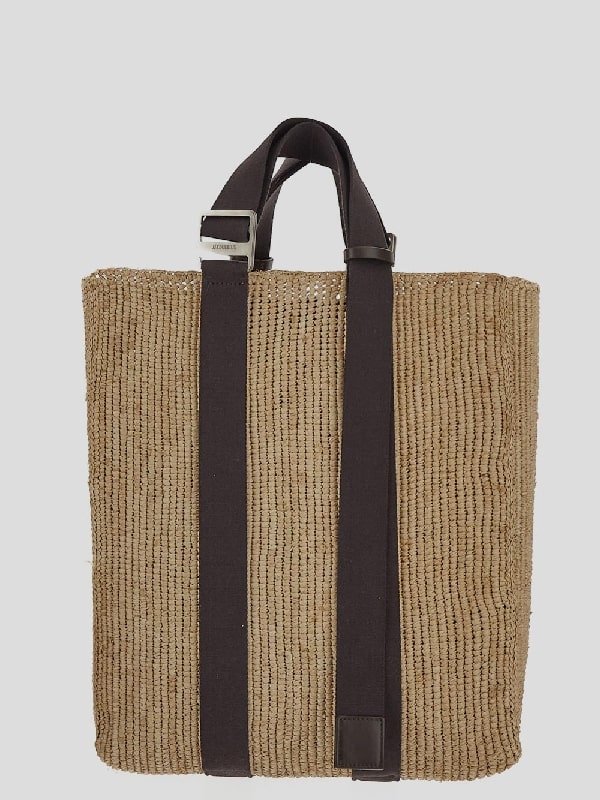 PANIER raffia tote bag