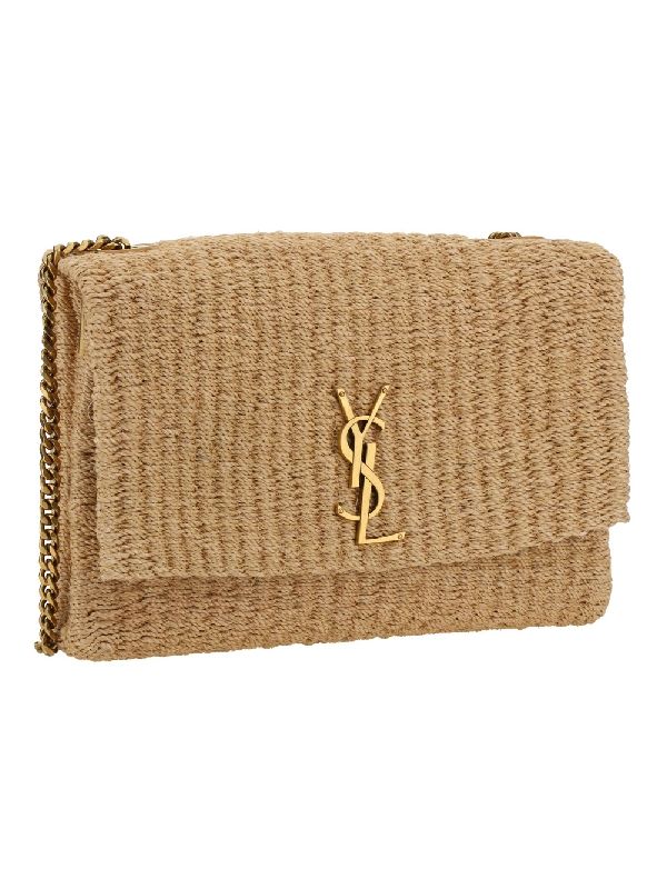 KATE raffia medium chain crossbody bag