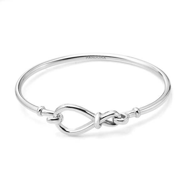Pandora Infinity Knot Bangle Silver Bracelet 