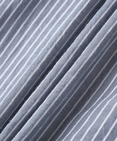 Women's Striped Shirt Dress - Blue