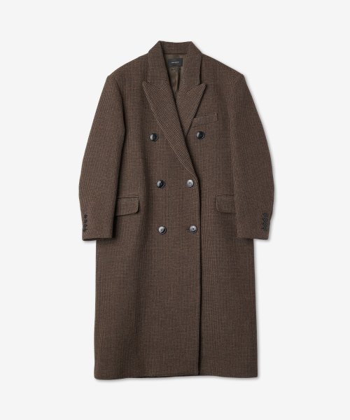 Women's Double Breasted Coat - Chestnut