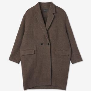 Women's Ephegozy Double Breasted Coat - Chestnut