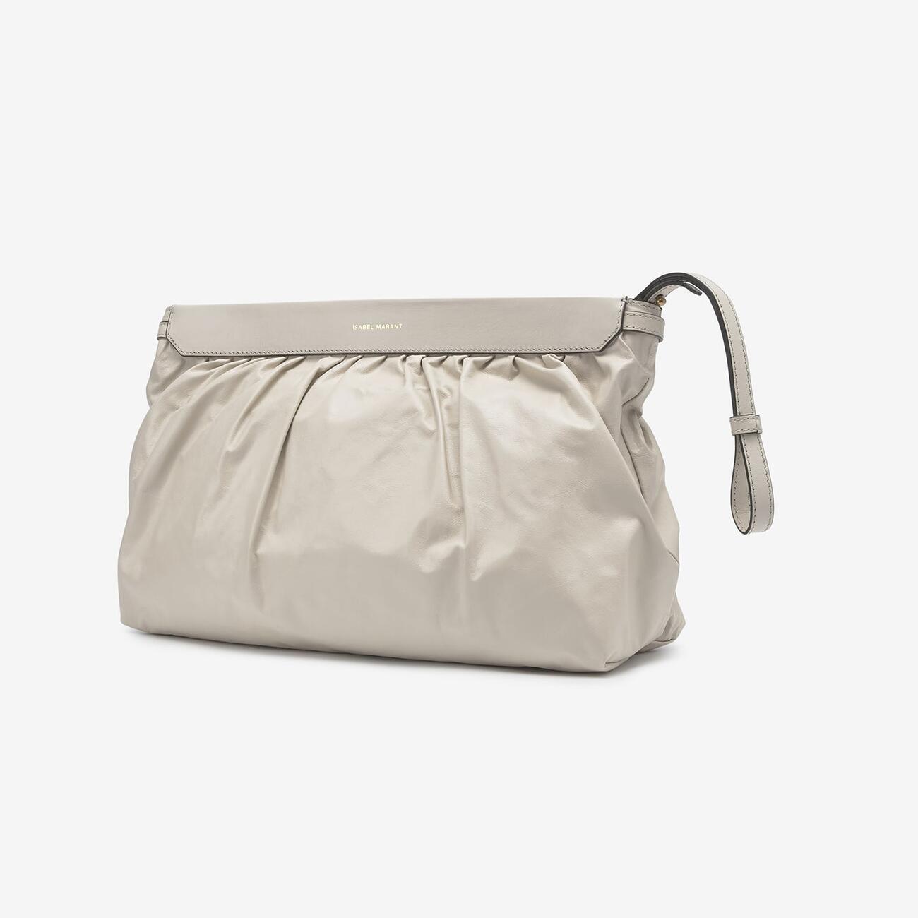 Women's Leather Pouch - Light Grey 