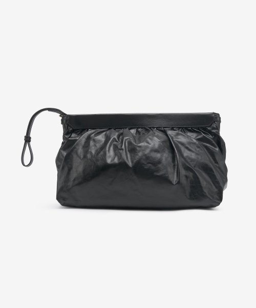 Women's leather pouch - black 