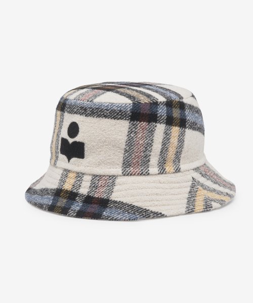Public Halles Tartan Checked Bucket Hat - ECRU 