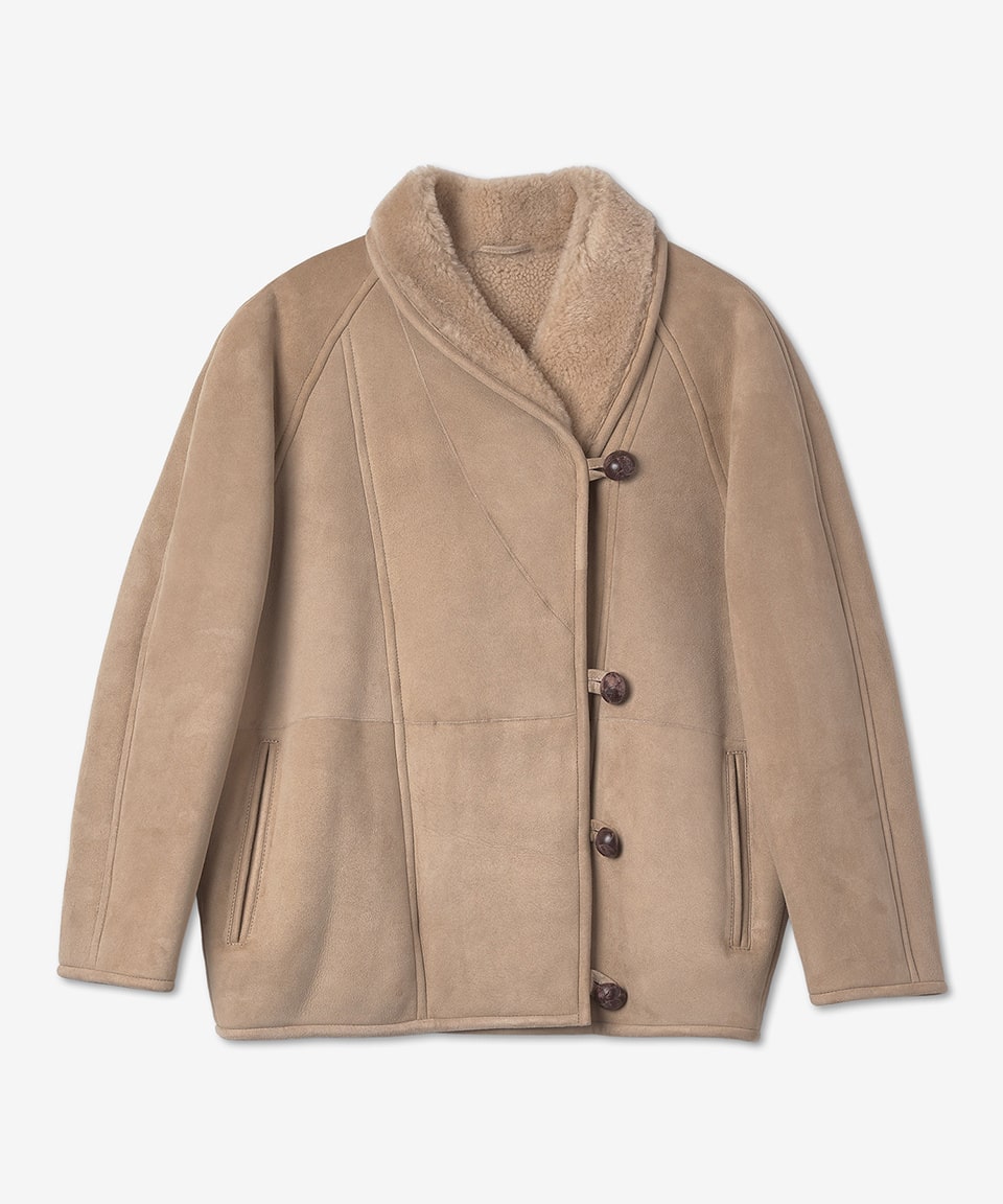 Women's Avenilla Shearling Coat - Beige