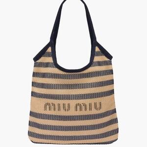 Miu Miu Fabric Linen Tote Bag fabic