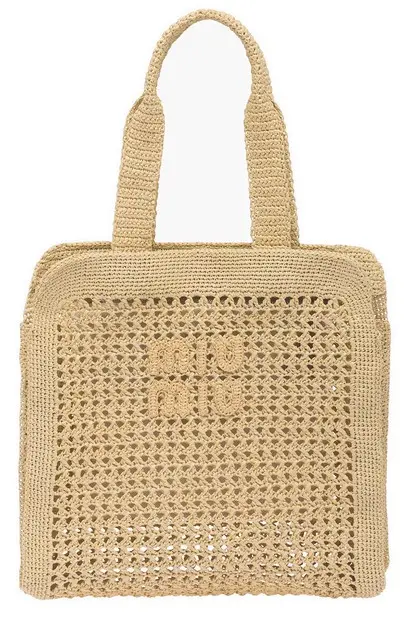 Raffia cabas bag