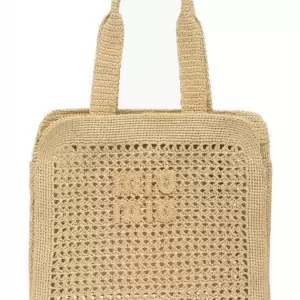 Raffia cabas bag