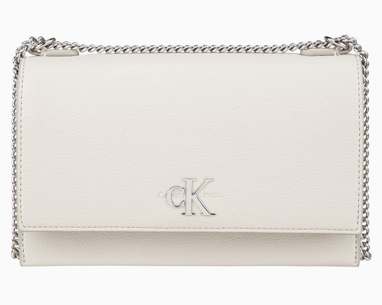 Women's CKJ Monogram Chain Crossbody Bag STONE